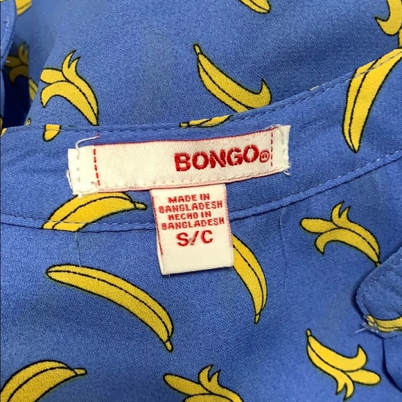 BONGO Blouse Hi-Lo Banana Print Sleeveless Top Size S NWOT - Picture 6 of 7